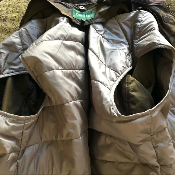 Orvis *Like New* Ripstop Camouflage Jacket XL Removable Vest